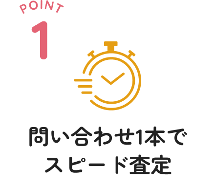 問い合わせ1本でスピード査定